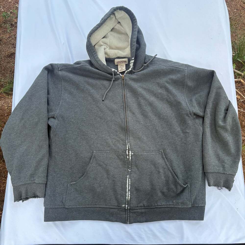 Thrashed L.L. Bean Katahdin Iron Works Sherpa-Lined Zip Hoodie